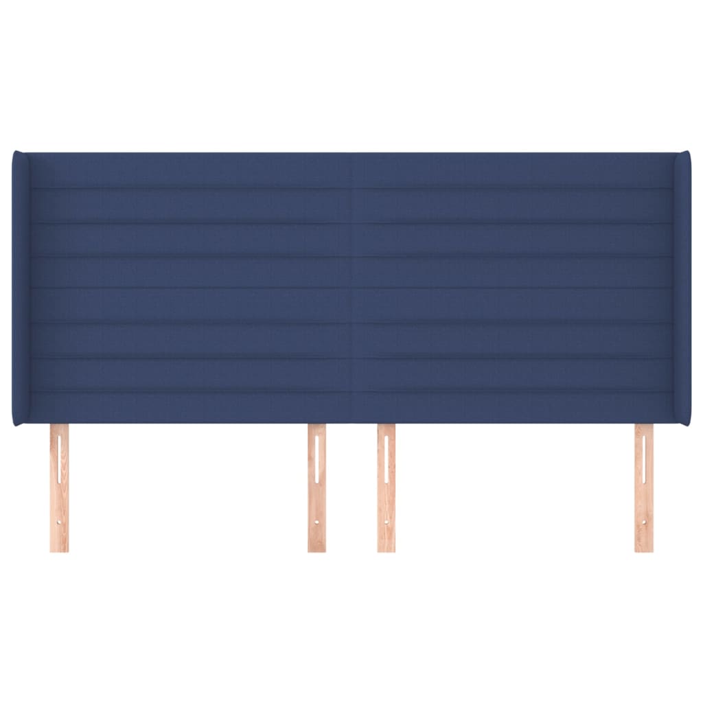 Tête de lit avec oreilles Bleu 163x16x118/128 cm Tissu - XIOS