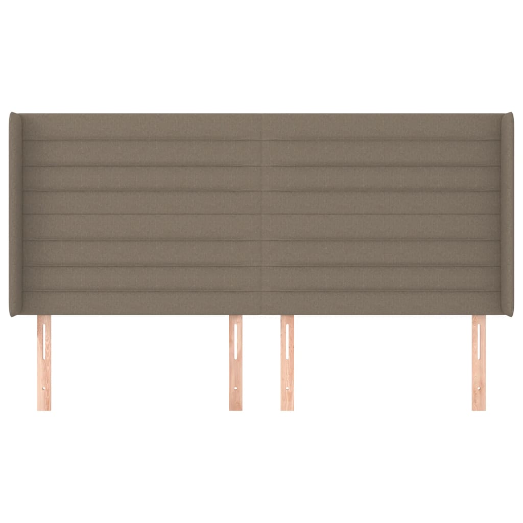 Tête de lit avec oreilles Taupe 183x16x118/128 cm Tissu - XIOS
