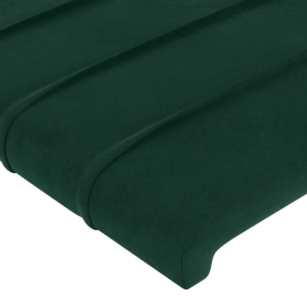 Tête de lit avec oreilles Vert foncé 103x16x118/128 cm Velours - XIOS