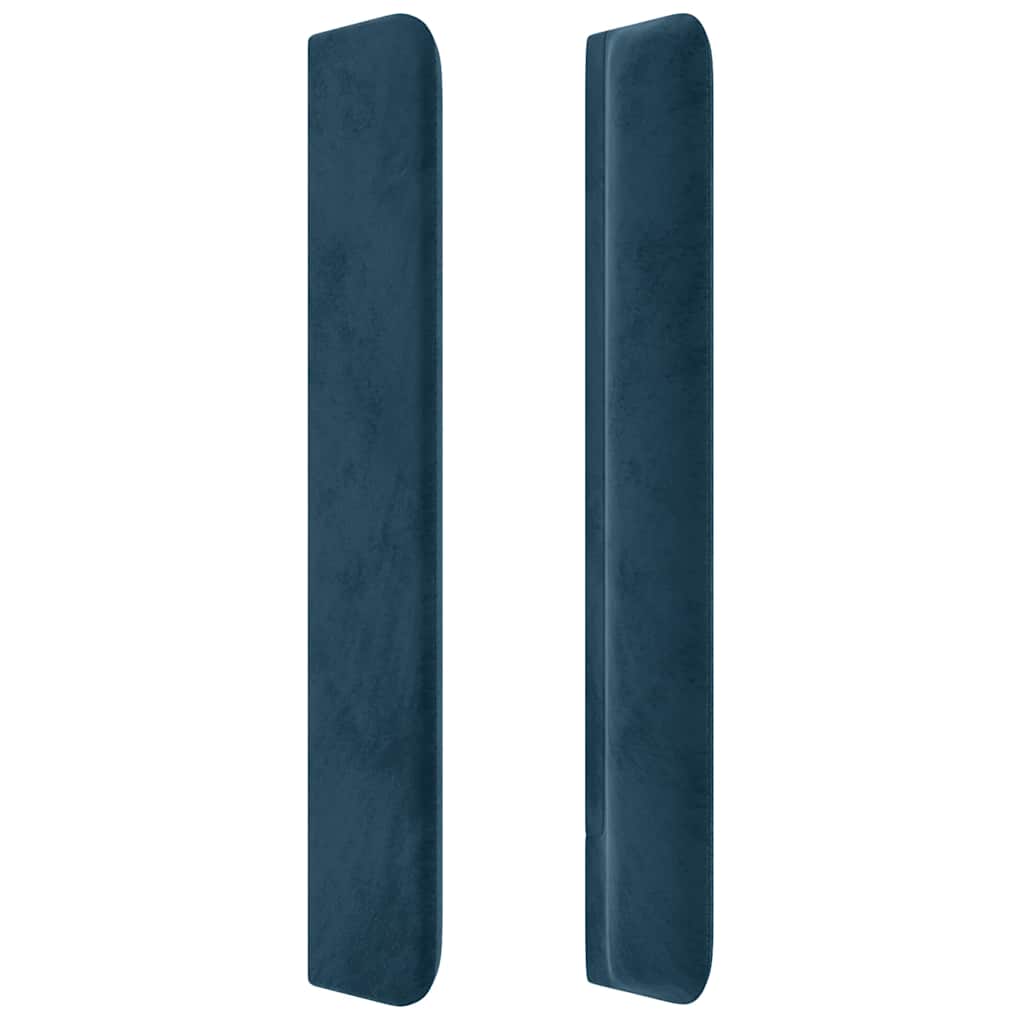 Tête de lit avec oreilles Bleu foncé 183x16x118/128 cm Velours - XIOS