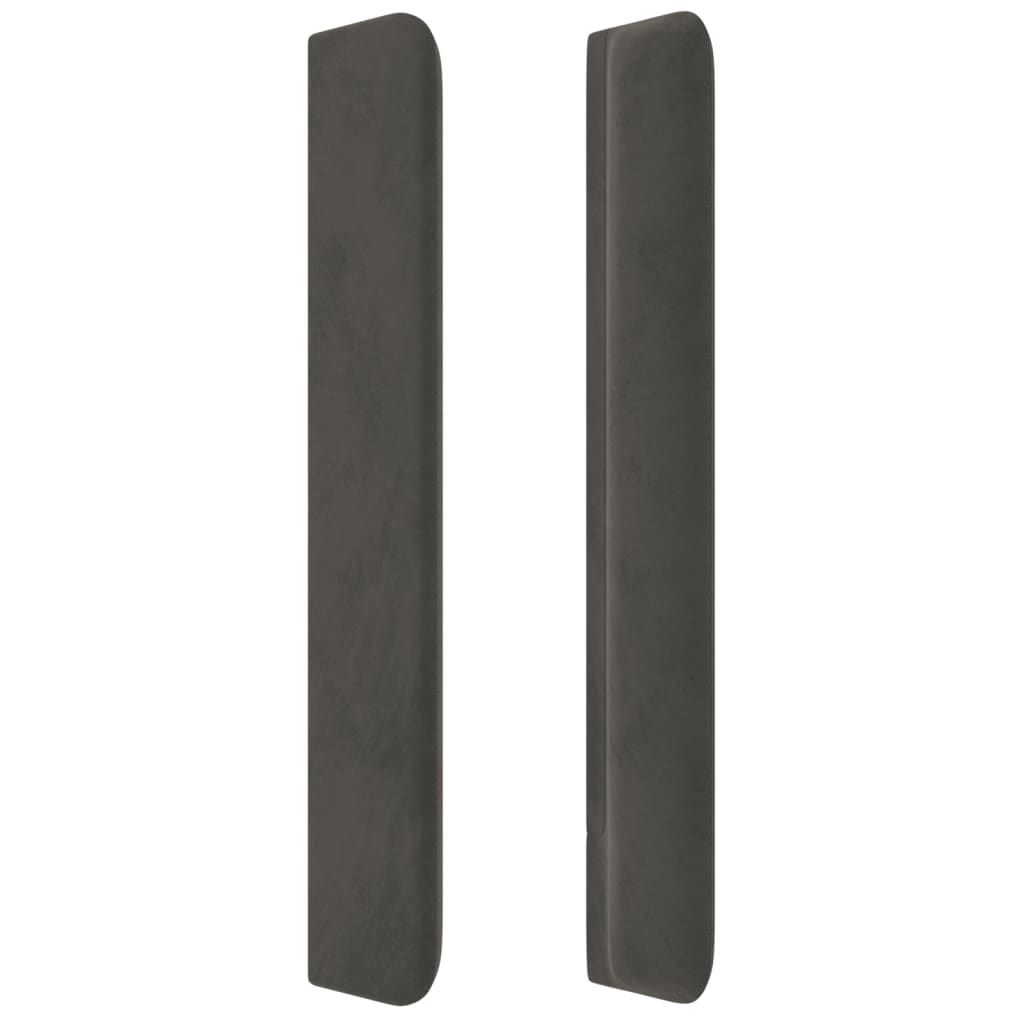 Tête de lit avec oreilles Gris foncé 203x16x118/128 cm Velours - XIOS