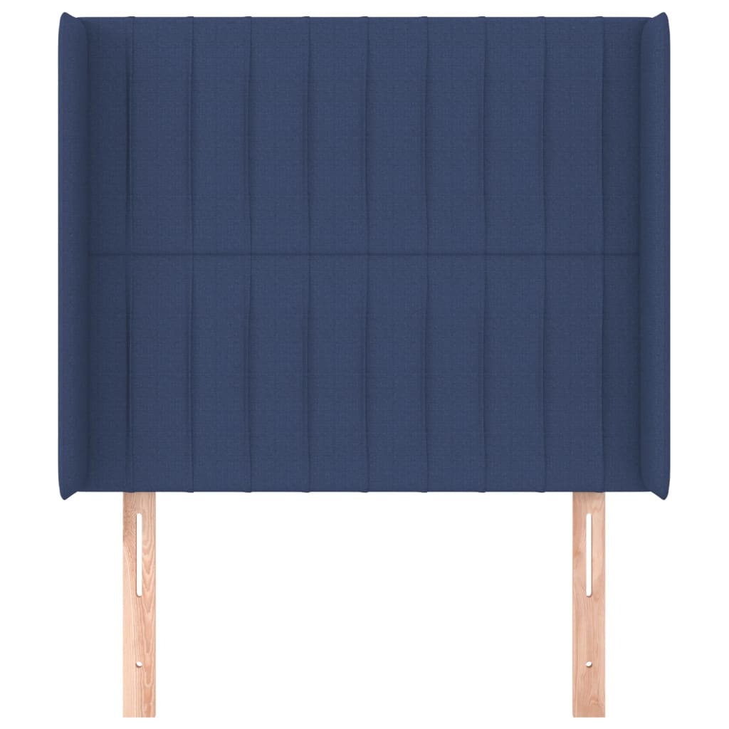Tête de lit avec oreilles Bleu 83x16x118/128 cm Tissu - XIOS