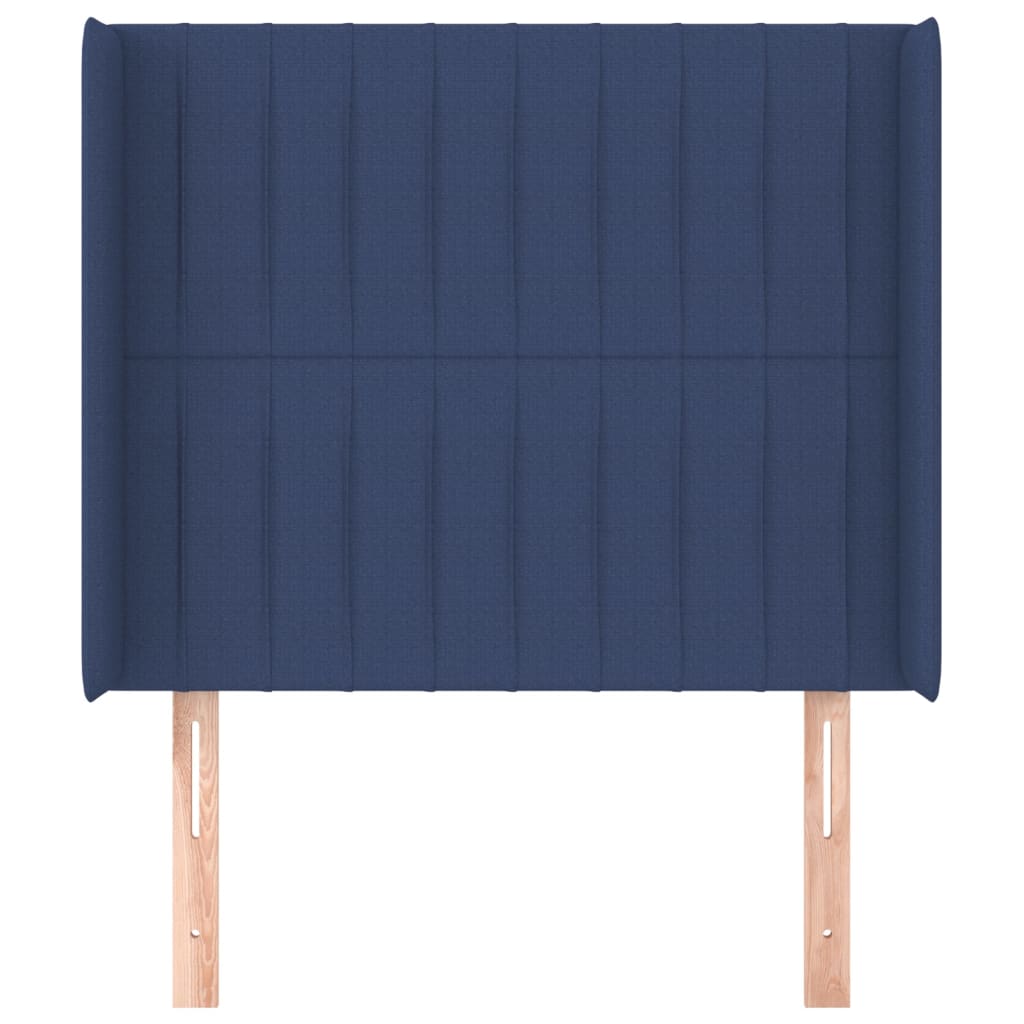 Tête de lit avec oreilles Bleu 93x16x118/128 cm Tissu - XIOS