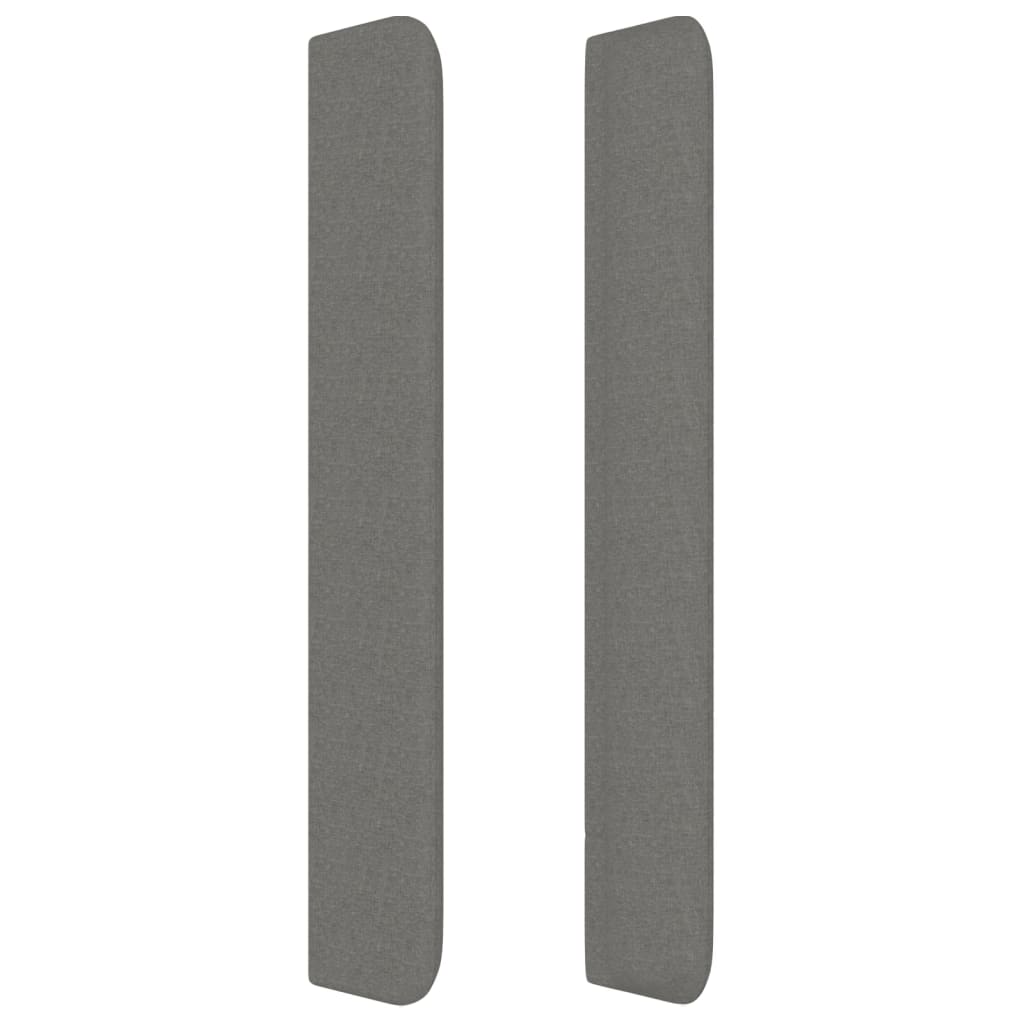 Tête de lit avec oreilles Gris foncé 103x16x118/128 cm Tissu - XIOS