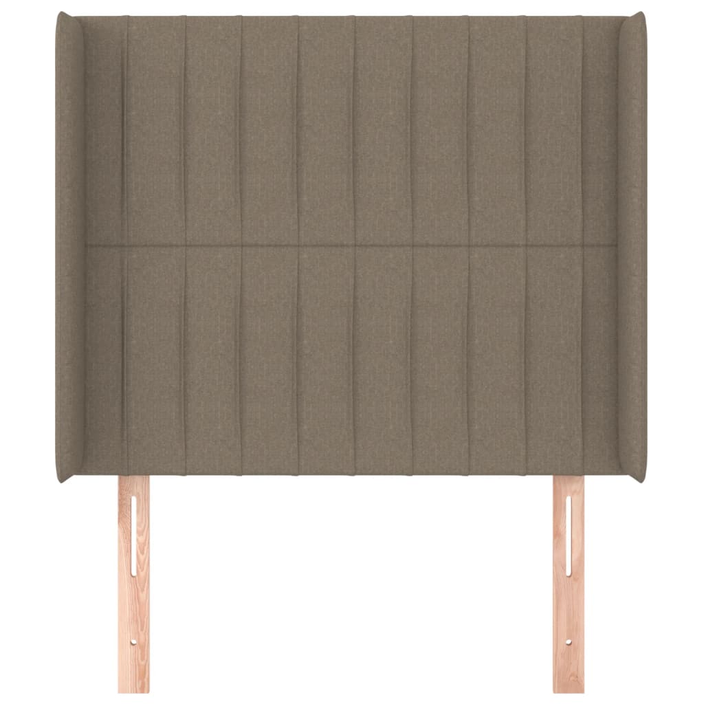Tête de lit avec oreilles Taupe 103x16x118/128 cm Tissu - XIOS