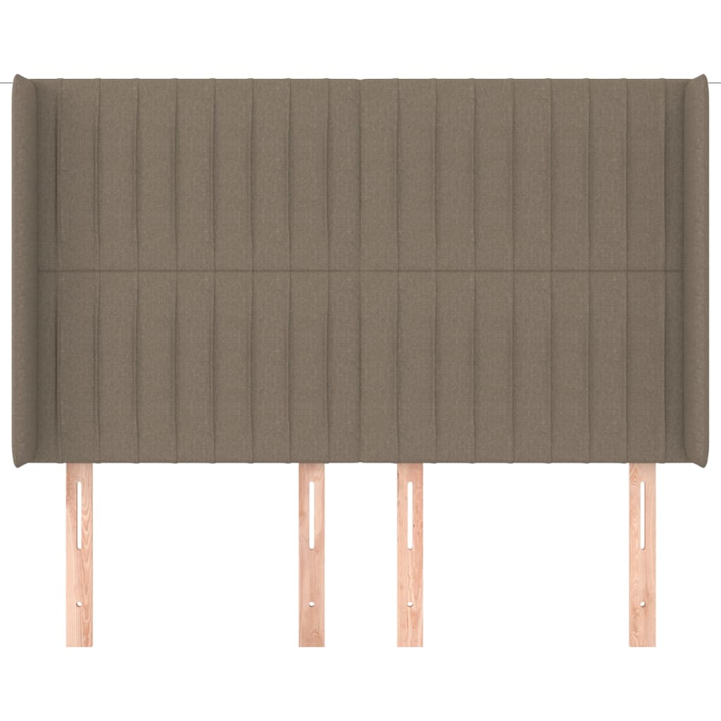 Tête de lit avec oreilles Taupe 147x16x118/128 cm Tissu - XIOS
