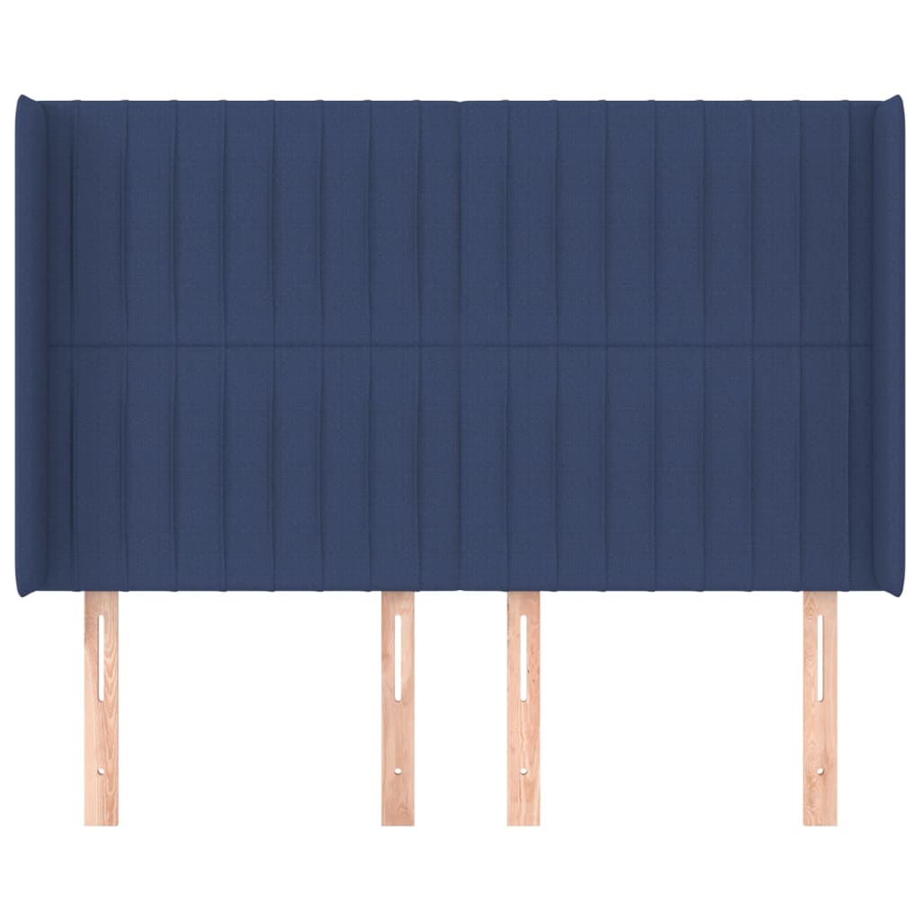 Tête de lit avec oreilles Bleu 147x16x118/128 cm Tissu - XIOS