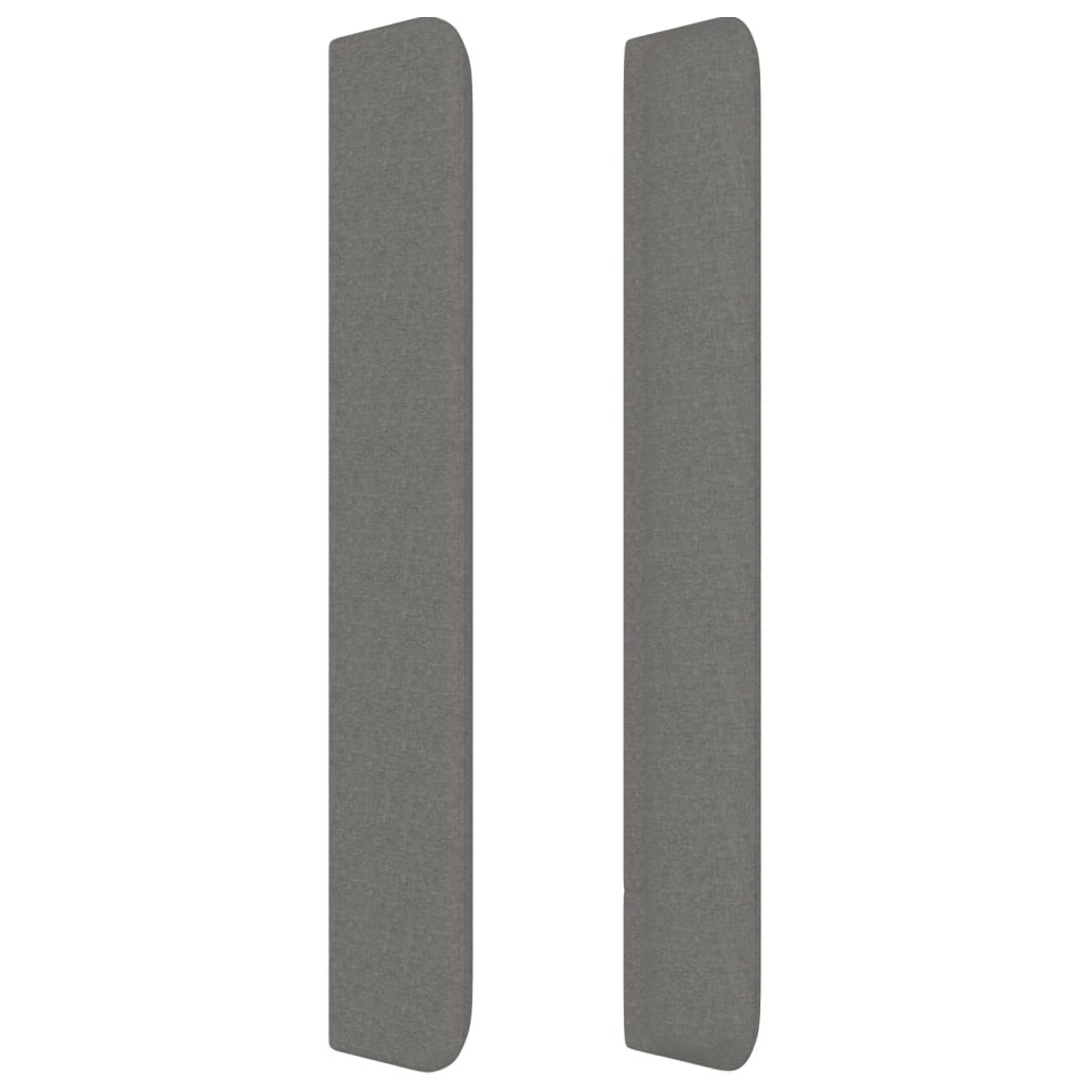 Tête de lit avec oreilles Gris foncé 163x16x118/128 cm Tissu - XIOS