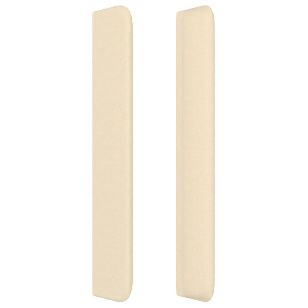 Tête de lit avec oreilles Crème 163x16x118/128 cm Tissu - XIOS