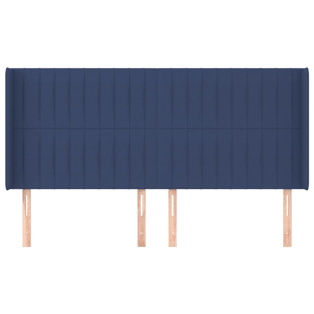 Tête de lit avec oreilles Bleu 163x16x118/128 cm Tissu - XIOS
