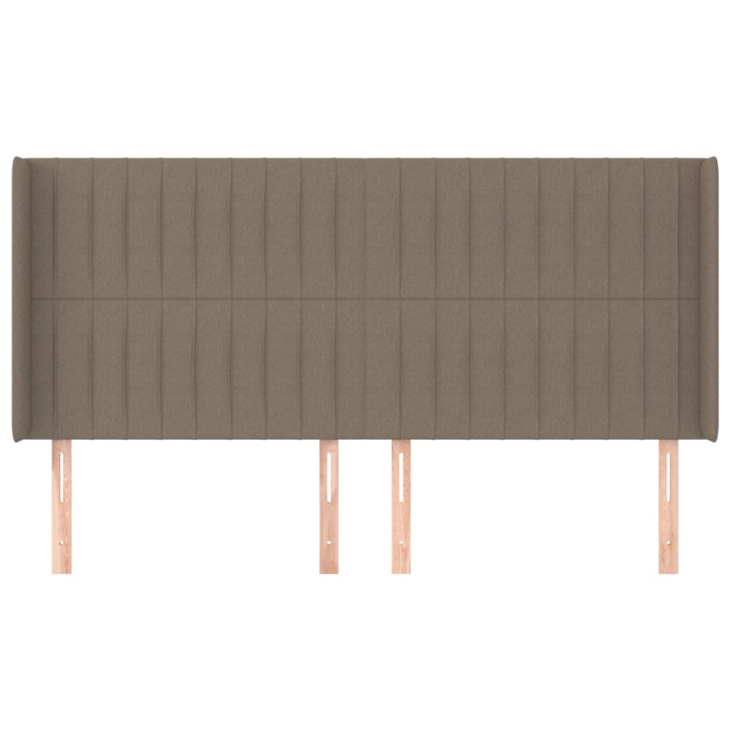 Tête de lit avec oreilles Taupe 203x16x118/128 cm Tissu - XIOS