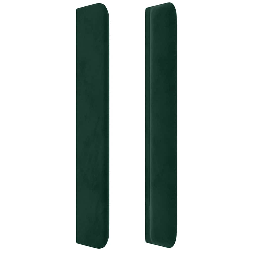Tête de lit avec oreilles Vert foncé 147x16x118/128 cm Velours - XIOS