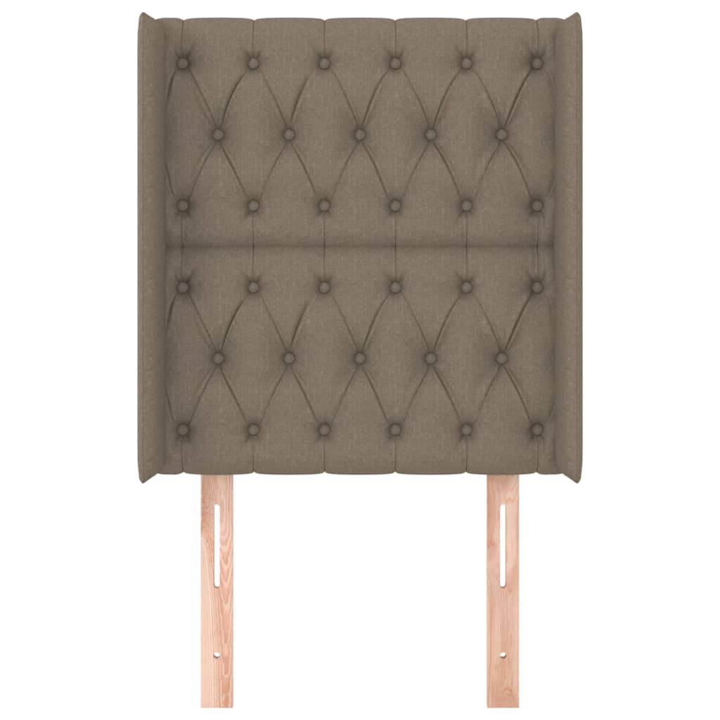 Tête de lit avec oreilles Taupe 83x16x118/128 cm Tissu - XIOS