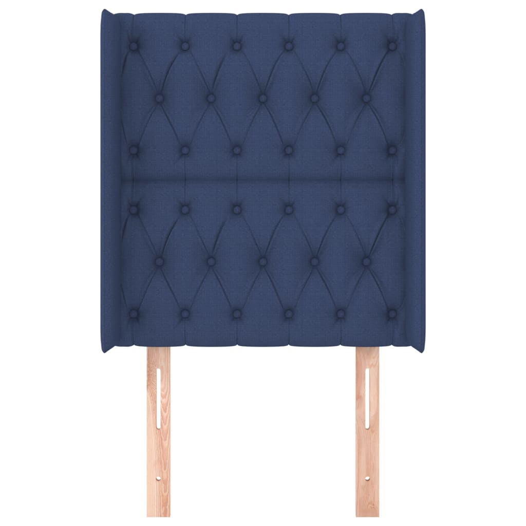 Tête de lit avec oreilles Bleu 83x16x118/128 cm Tissu - XIOS
