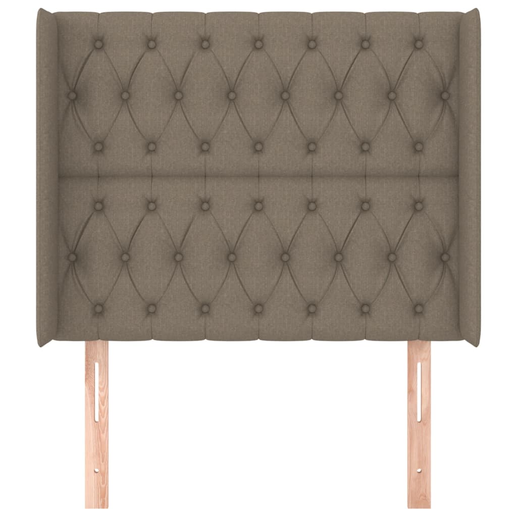Tête de lit avec oreilles Taupe 103x16x118/128 cm Tissu - XIOS