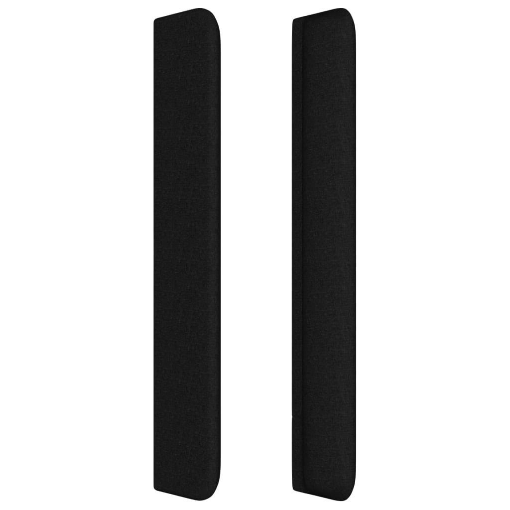 Tête de lit avec oreilles Noir 163x16x118/128 cm Tissu - XIOS