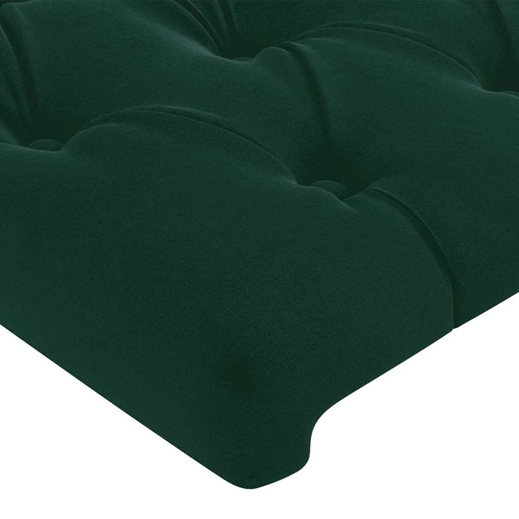 Tête de lit avec oreilles Vert foncé 103x16x118/128 cm Velours - XIOS