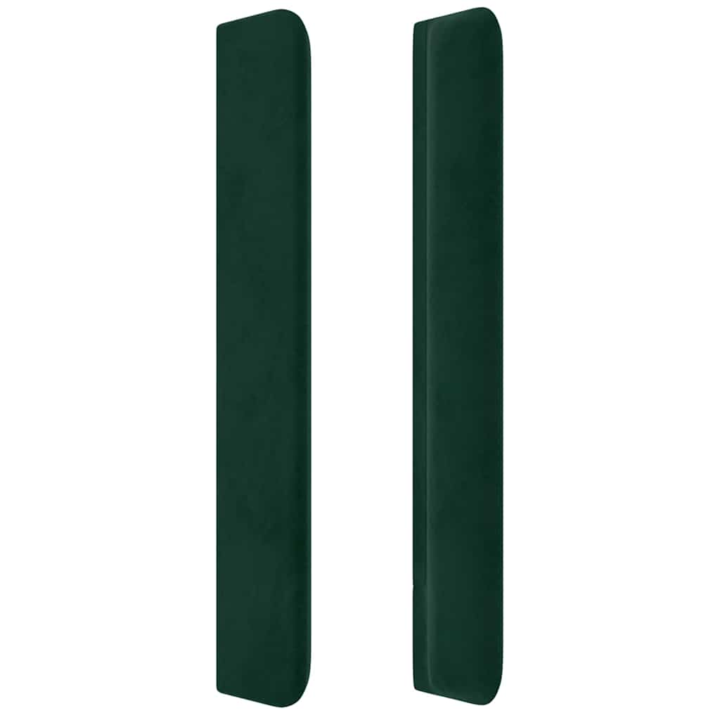 Tête de lit avec oreilles Vert foncé 147x16x118/128 cm Velours - XIOS
