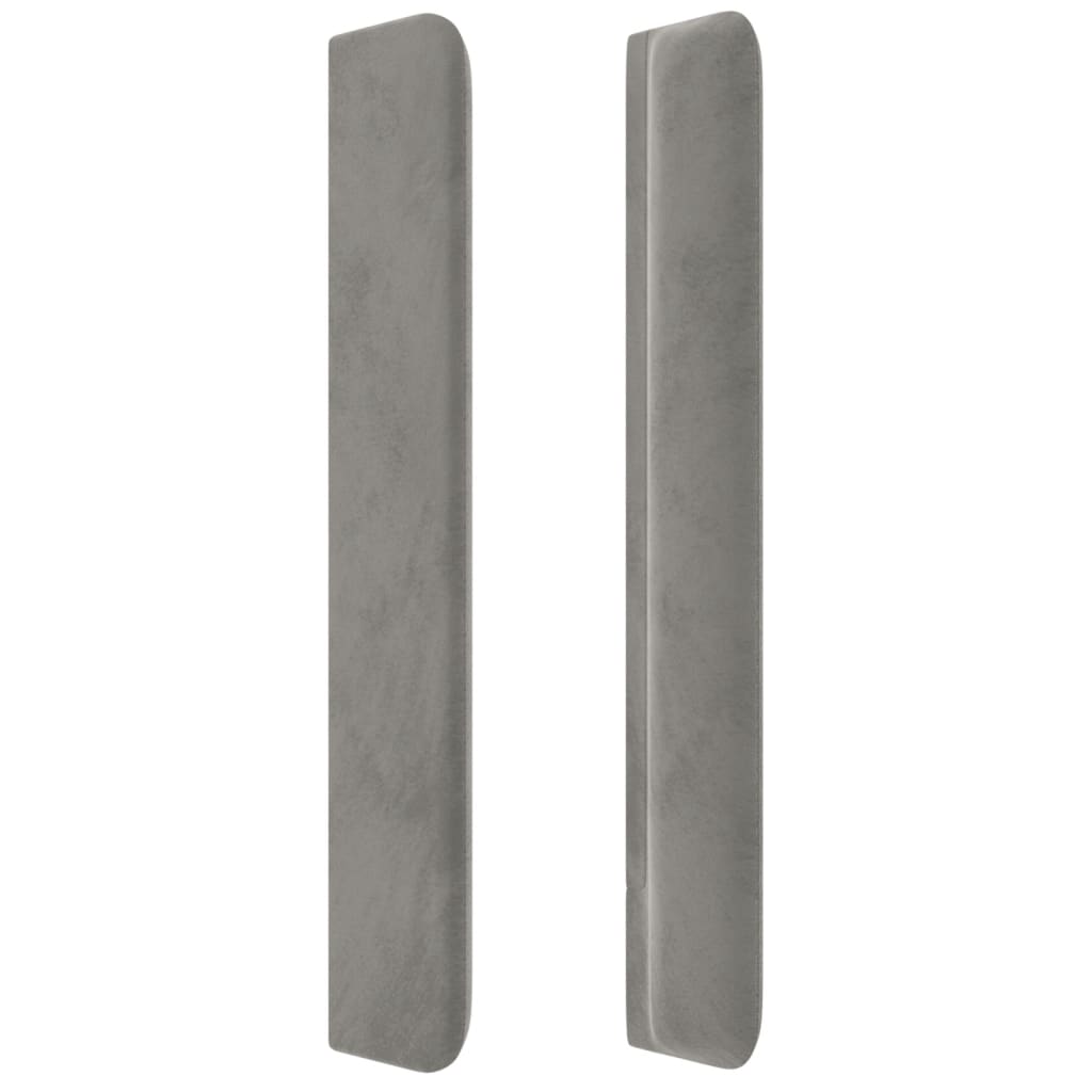 Tête de lit avec oreilles Gris clair 203x16x118/128 cm Velours - XIOS