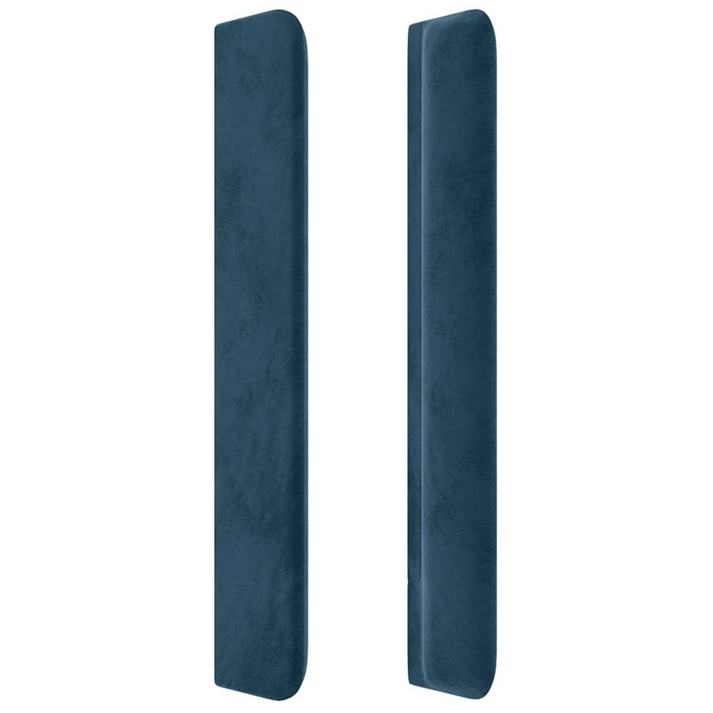 Tête de lit avec oreilles Bleu foncé 203x16x118/128 cm Velours - XIOS