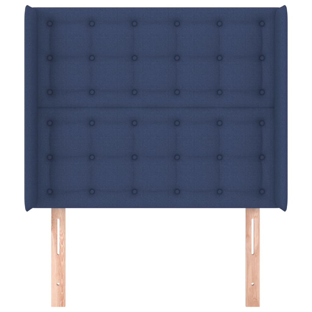 Tête de lit avec oreilles Bleu 83x16x118/128 cm Tissu - XIOS