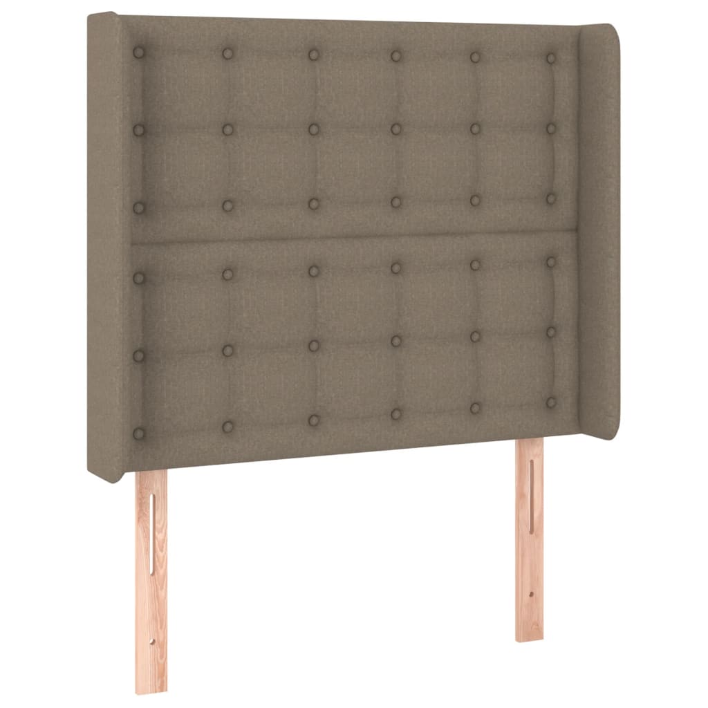 Tête de lit avec oreilles Taupe 93x16x118/128 cm Tissu - XIOS