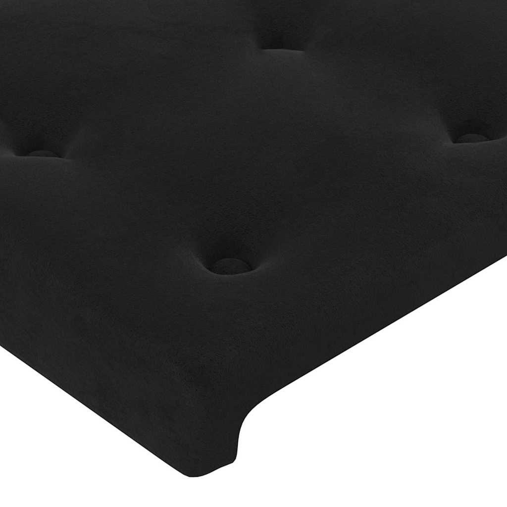Tête de lit avec oreilles Noir 103x16x118/128 cm Velours - XIOS