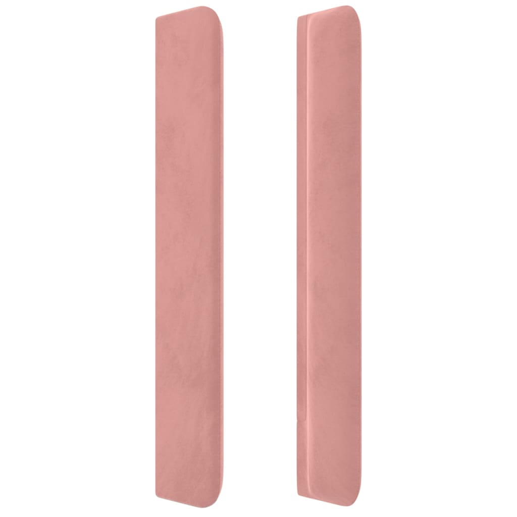 Tête de lit avec oreilles Rose 183x16x118/128 cm Velours - XIOS