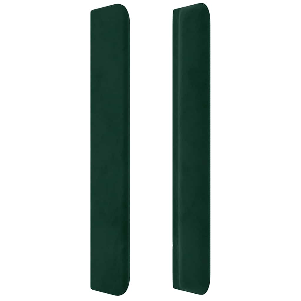 Tête de lit avec oreilles Vert foncé 203x16x118/128 cm Velours - XIOS