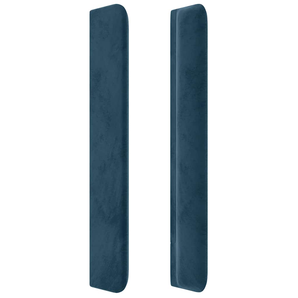 Tête de lit avec oreilles Bleu foncé 203x16x118/128 cm Velours - XIOS
