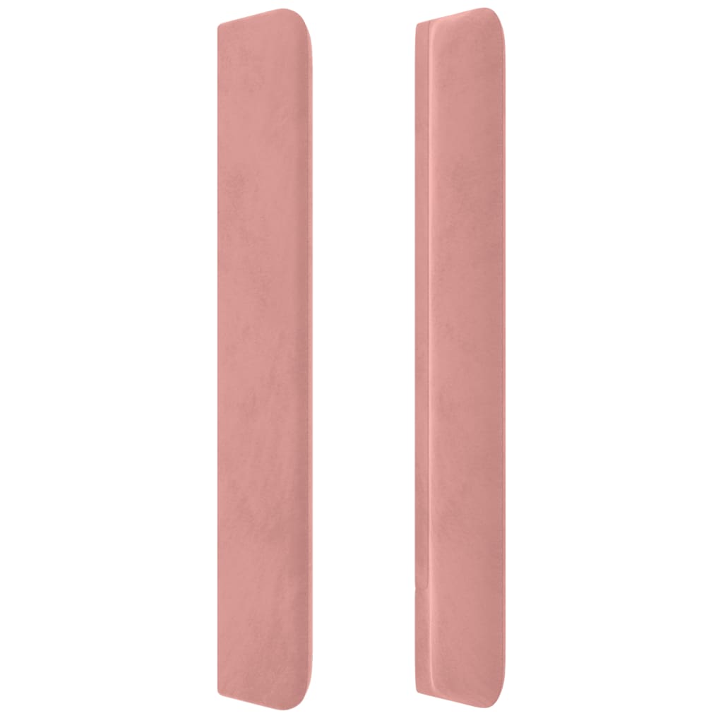 Tête de lit avec oreilles Rose 203x16x118/128 cm Velours - XIOS