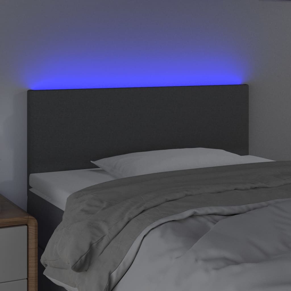 Tête de lit à LED Gris foncé 90x5x78/88 cm Tissu - XIOS