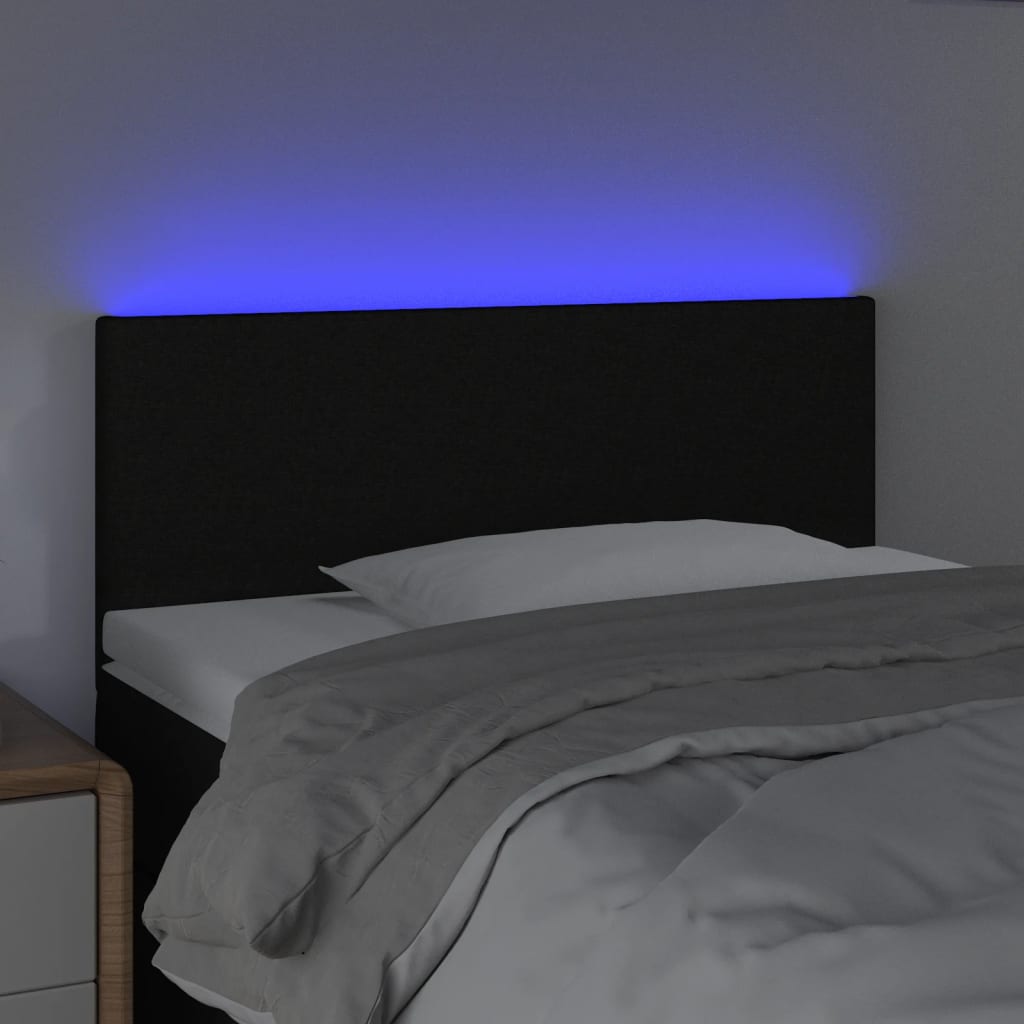 Tête de lit à LED Noir 90x5x78/88 cm Tissu - XIOS