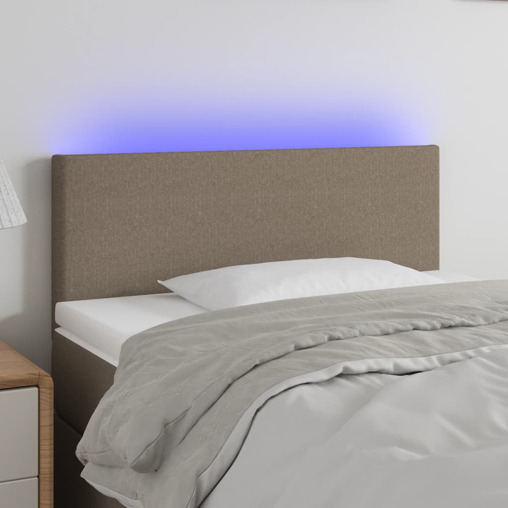 Tête de lit à LED Taupe 90x5x78/88 cm Tissu - XIOS