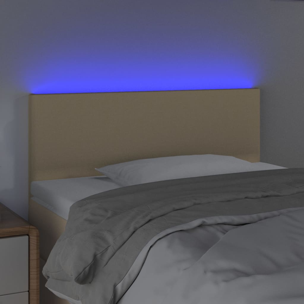 Tête de lit à LED Crème 90x5x78/88 cm Tissu - XIOS
