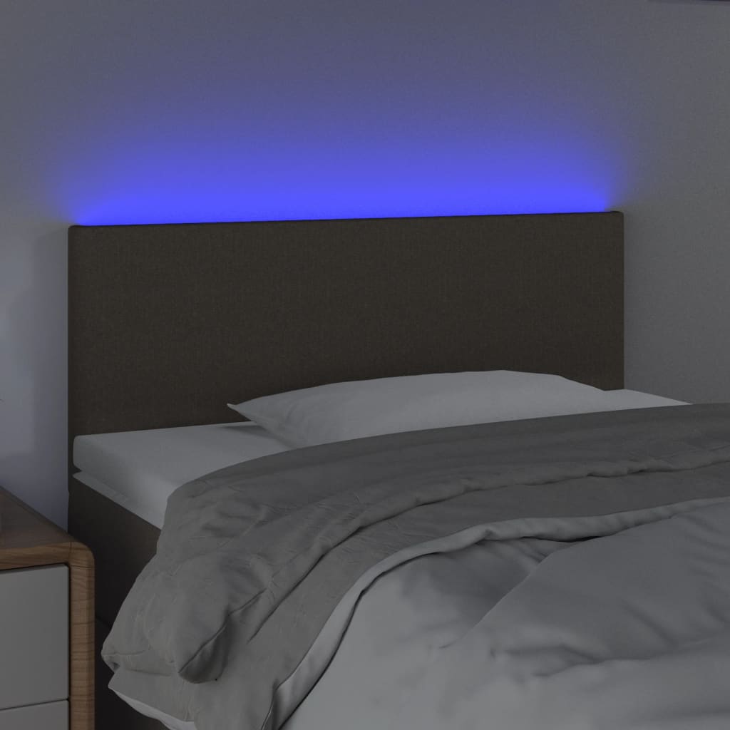 Tête de lit à LED Taupe 100x5x78/88 cm Tissu - XIOS