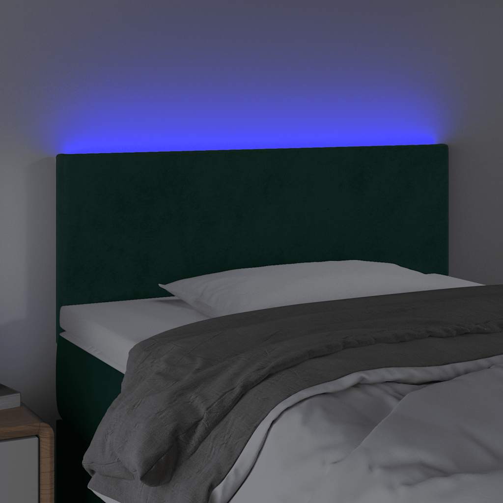 Tête de lit à LED Vert foncé 80x5x78/88 cm Velours - XIOS