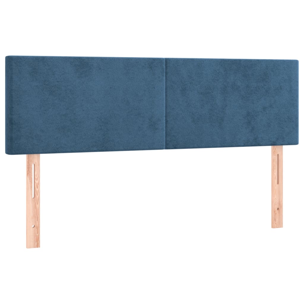 Tête de lit à LED Bleu foncé 144x5x78/88 cm Velours - XIOS