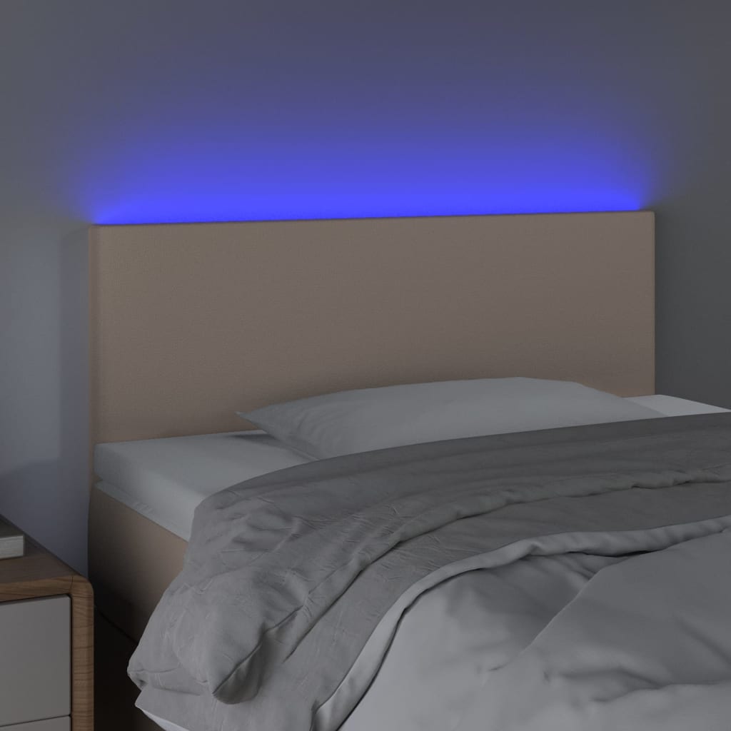 Tête de lit à LED Cappuccino 80x5x78/88 cm Similicuir - XIOS