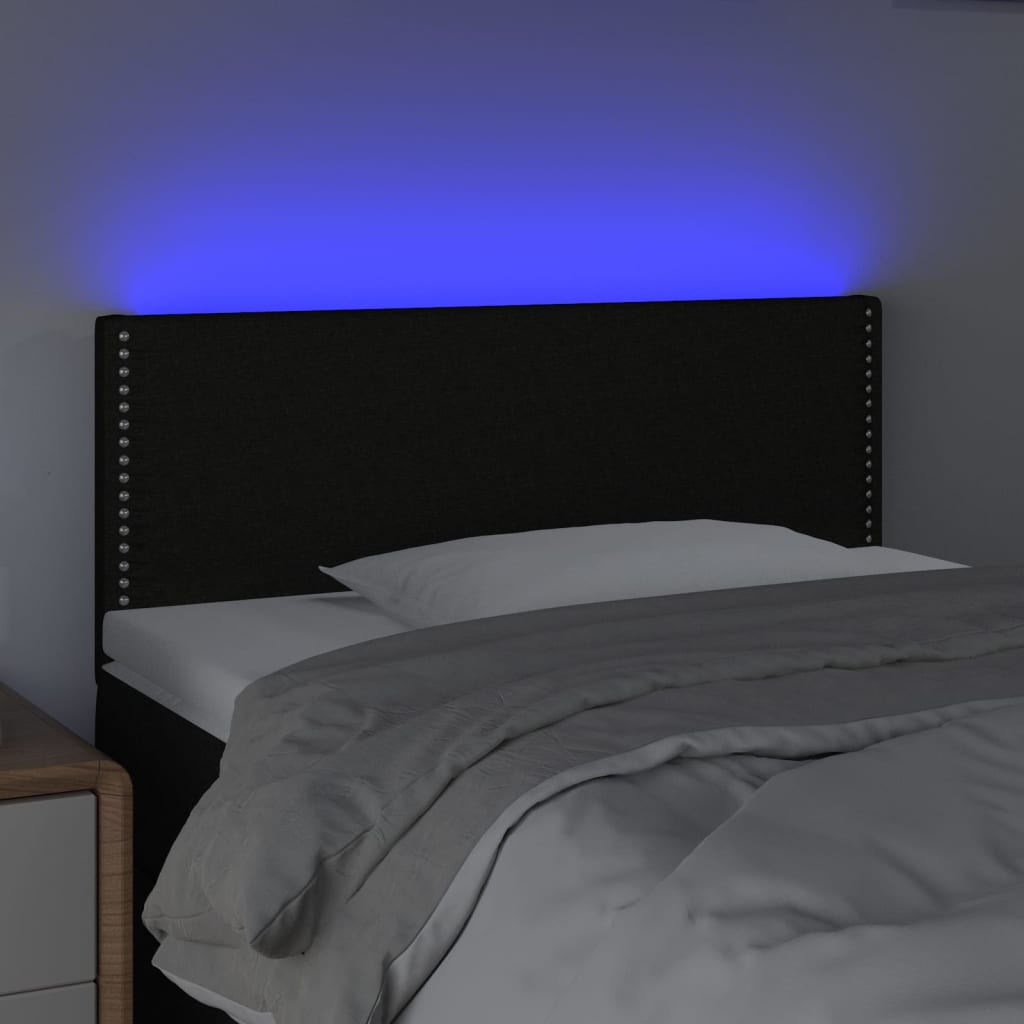 Tête de lit à LED Noir 80x5x78/88 cm Tissu - XIOS
