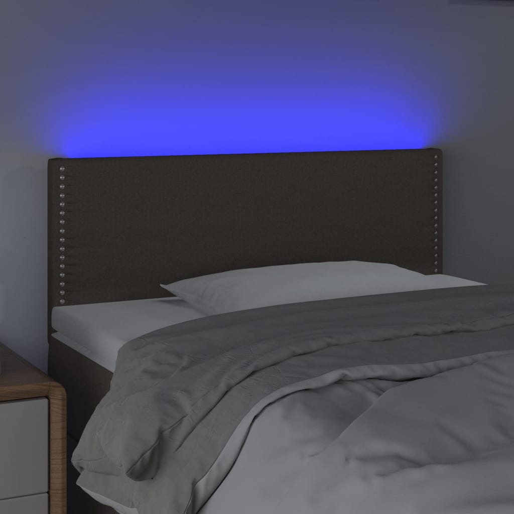 Tête de lit à LED Taupe 90x5x78/88 cm Tissu - XIOS