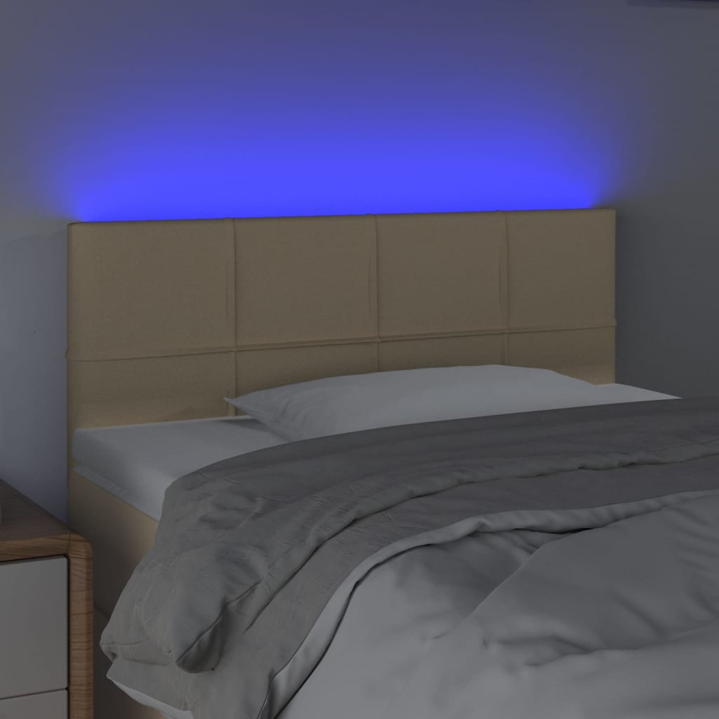 Tête de lit à LED Crème 80x5x78/88 cm Tissu - XIOS