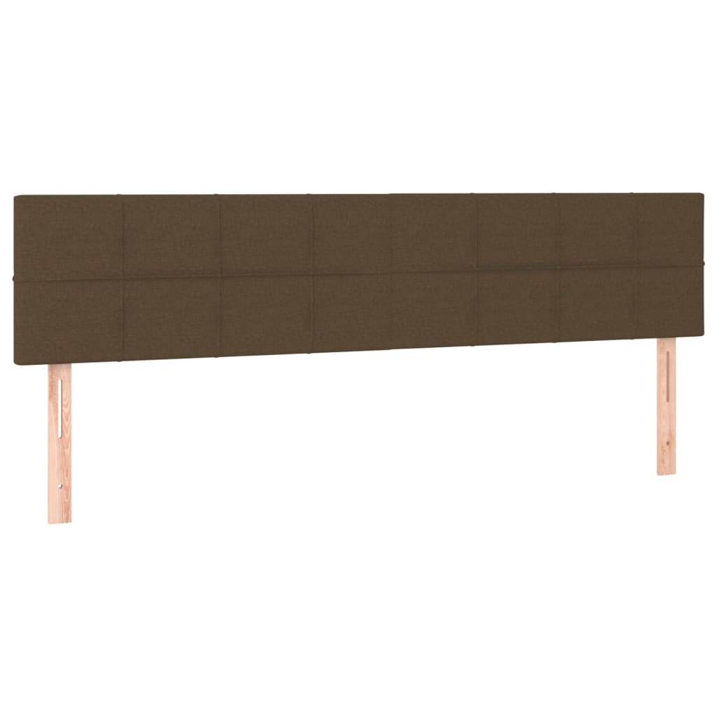 Tête de lit à LED Marron Foncé 180x5x78/88 cm Tissu - XIOS