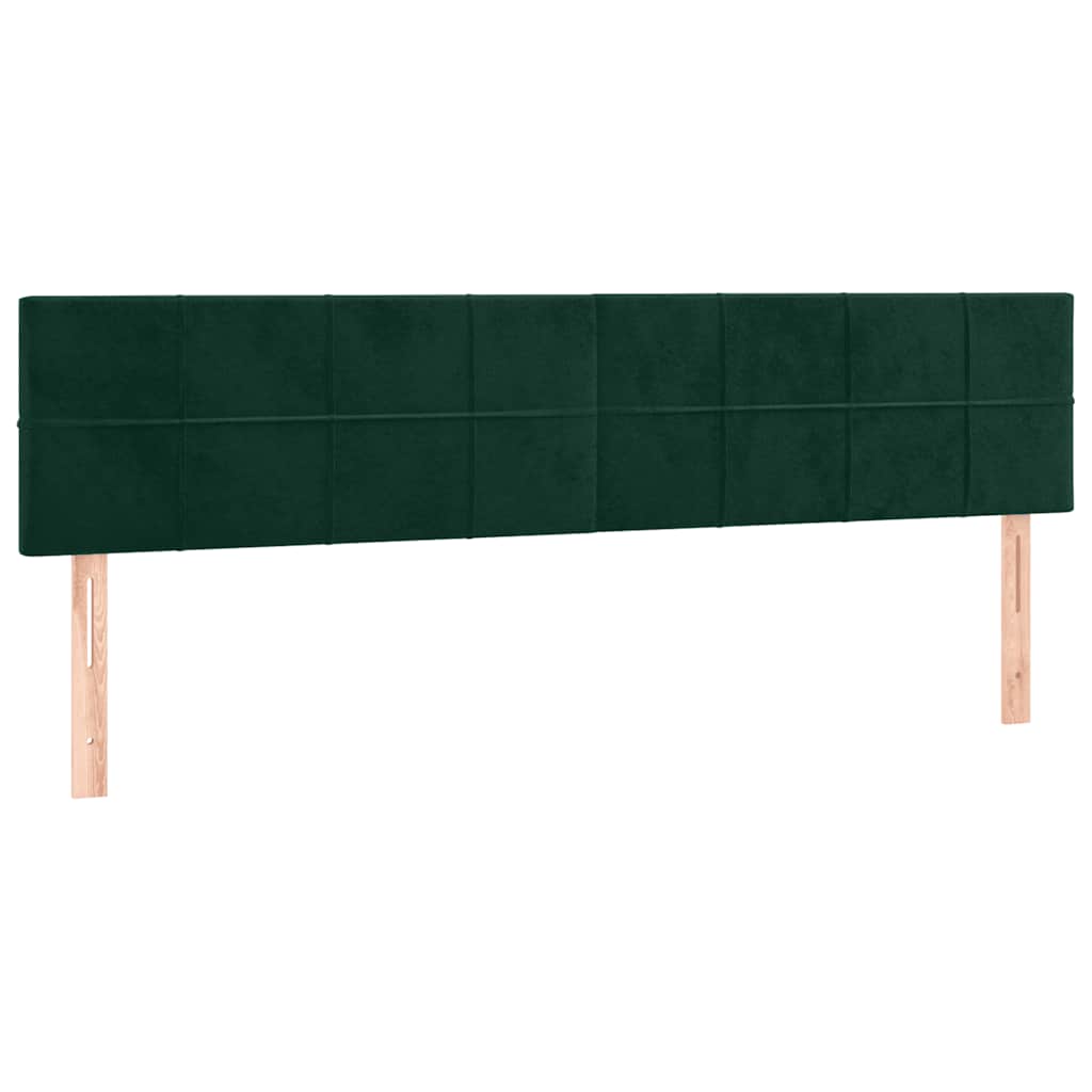Tête de lit à LED Vert foncé 160x5x78/88 cm Velours - XIOS