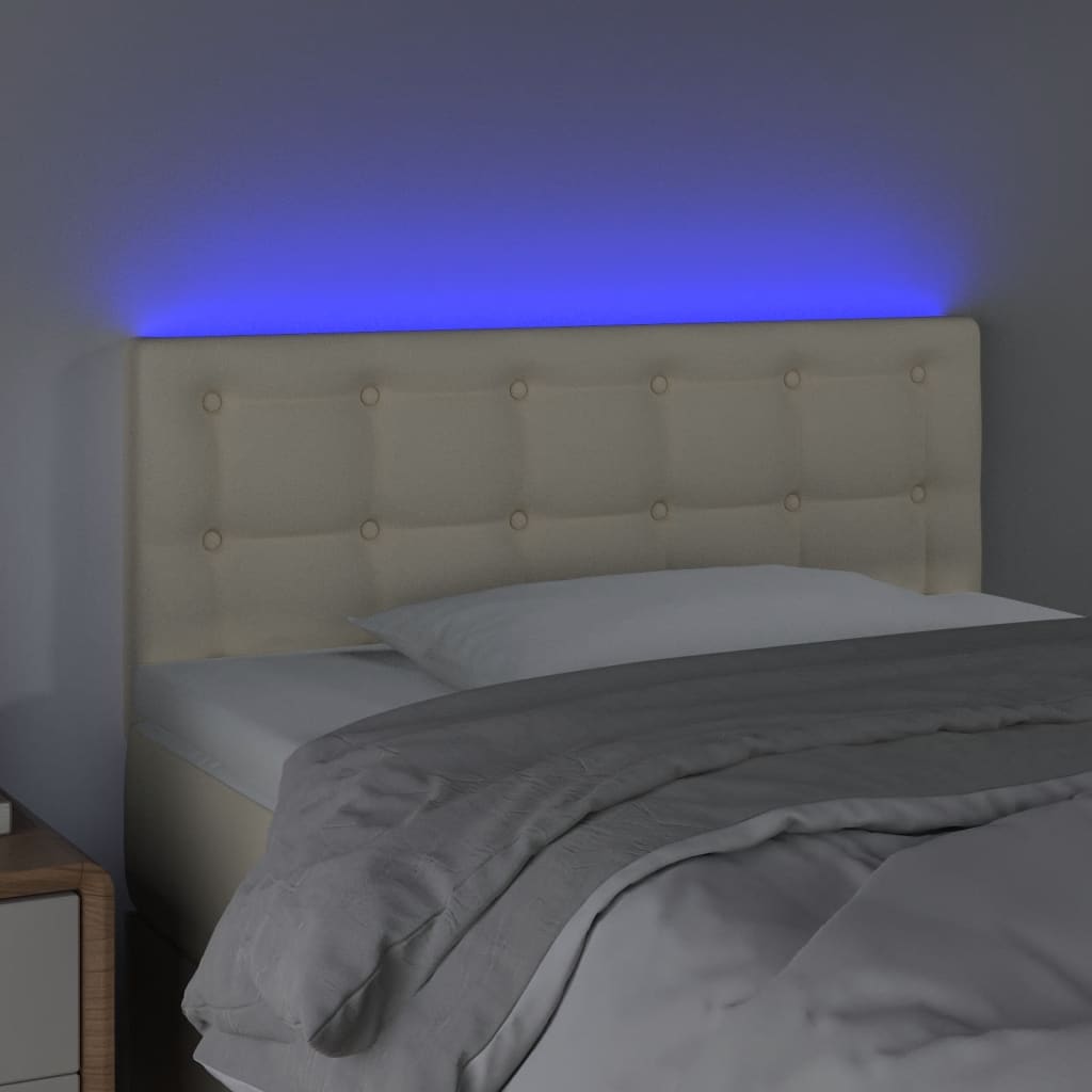 Tête de lit à LED Crème 100x5x78/88 cm Similicuir - XIOS