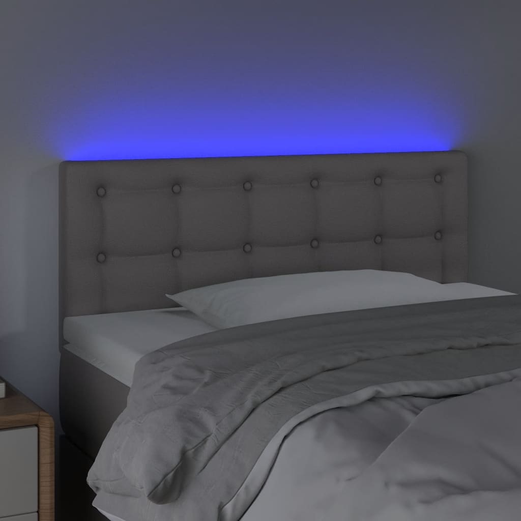 Tête de lit à LED Gris 100x5x78/88 cm Similicuir - XIOS