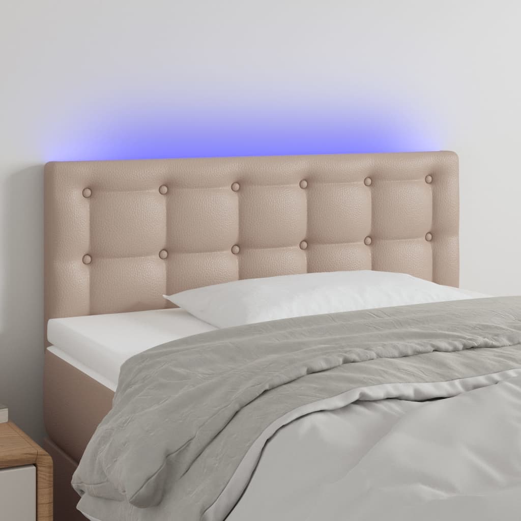 Tête de lit à LED Cappuccino 100x5x78/88 cm Similicuir - XIOS