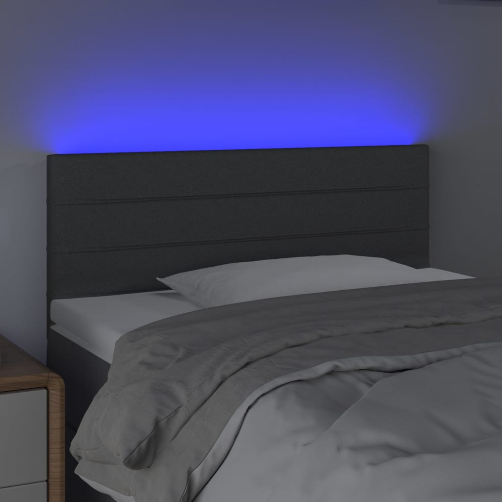 Tête de lit à LED Gris foncé 80x5x78/88 cm Tissu - XIOS