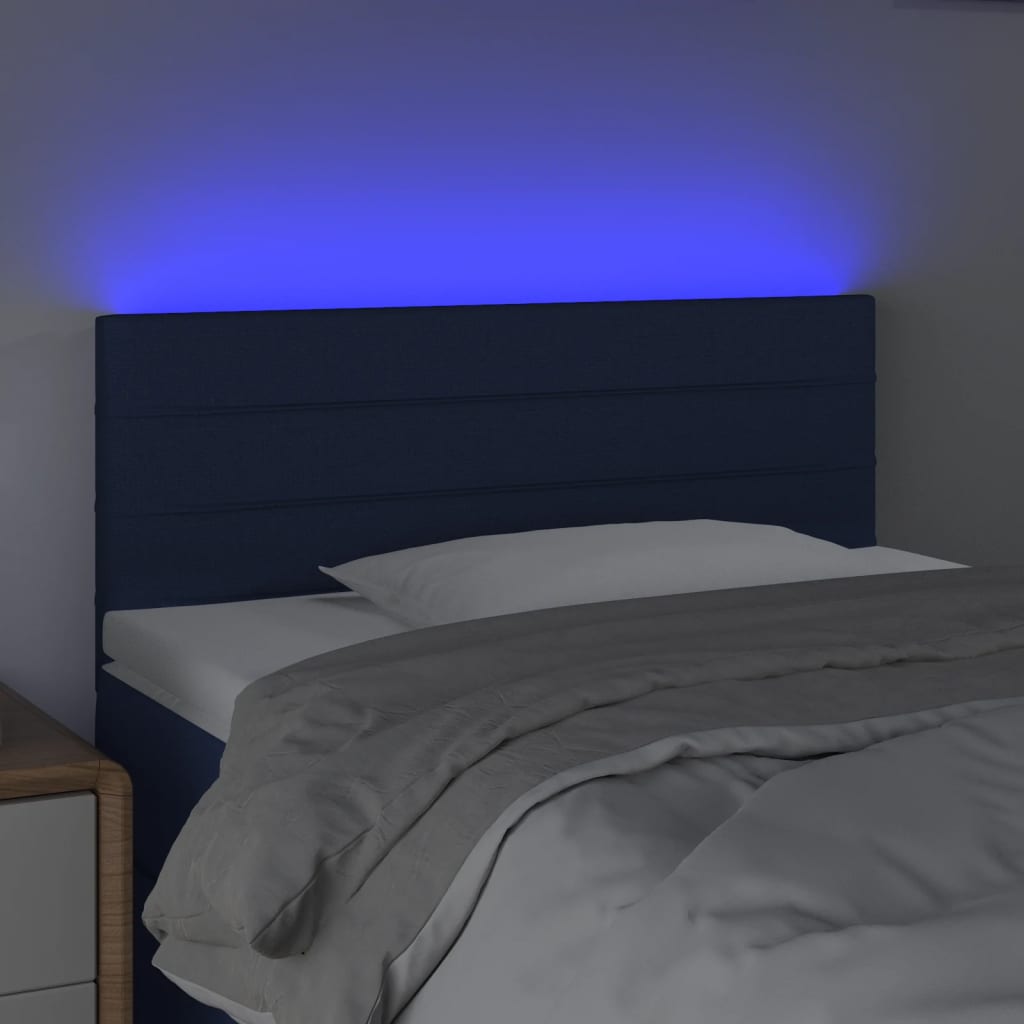Tête de lit à LED Bleu 90x5x78/88 cm Tissu - XIOS