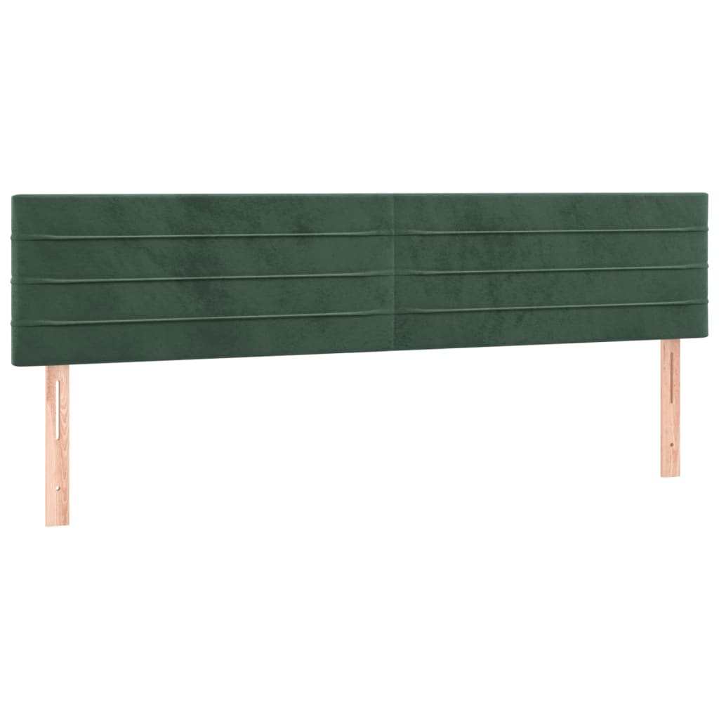 Tête de lit à LED Vert foncé 200x5x78/88 cm Velours - XIOS